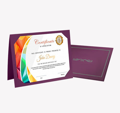 Custom Printed Certificate Holders are a great way to award